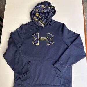 Under Armour  NavyBlue/Yellow Storm Hoodie Mens Sweatshirt L